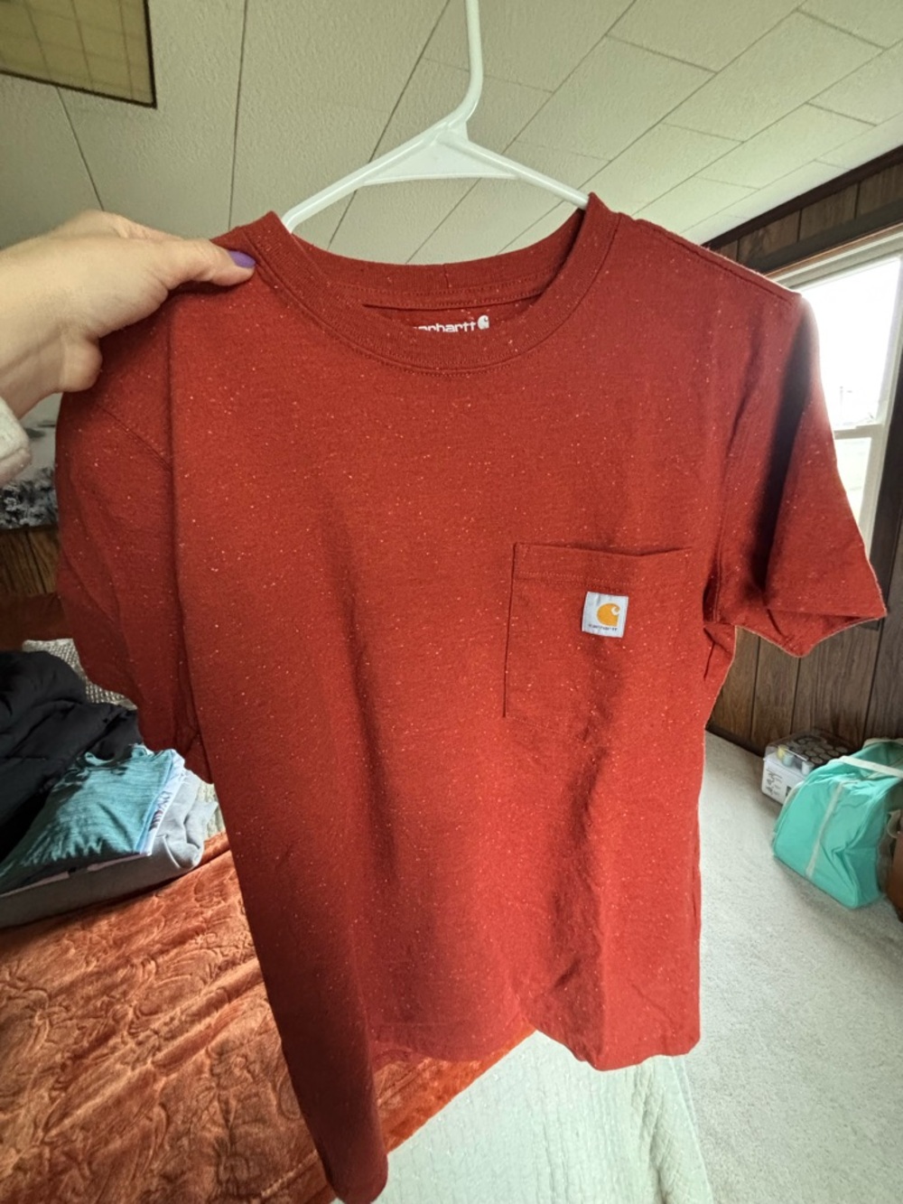 Carhartt Red/Orange Heather Pocket T-Shirt
